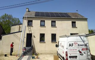 camionnette AF Energy sur chantier