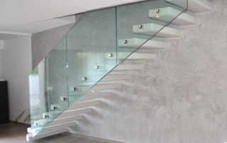 garde-corps escalier en verre
