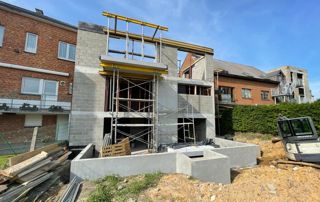 maison en construction à Uccle