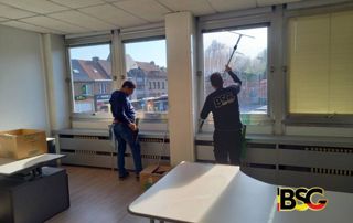 équipe d'entretien de bureau
