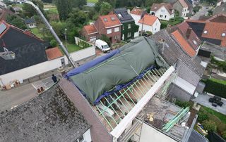 toiture en cours de construction