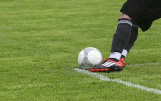 football, terrain, ballon, chaussures, sport